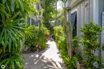 Walk down the lushly landscaped path